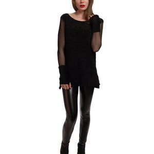 Sweatershirt boucle and mesh